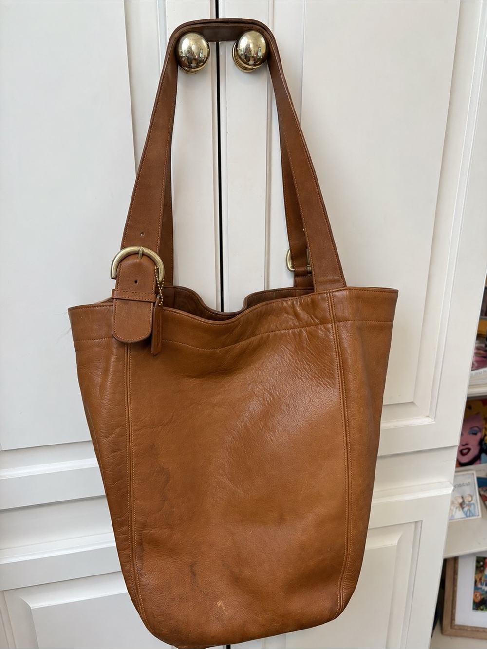 Vintage Coach Soho XL Duffle Tote 4082 British Tan Leather